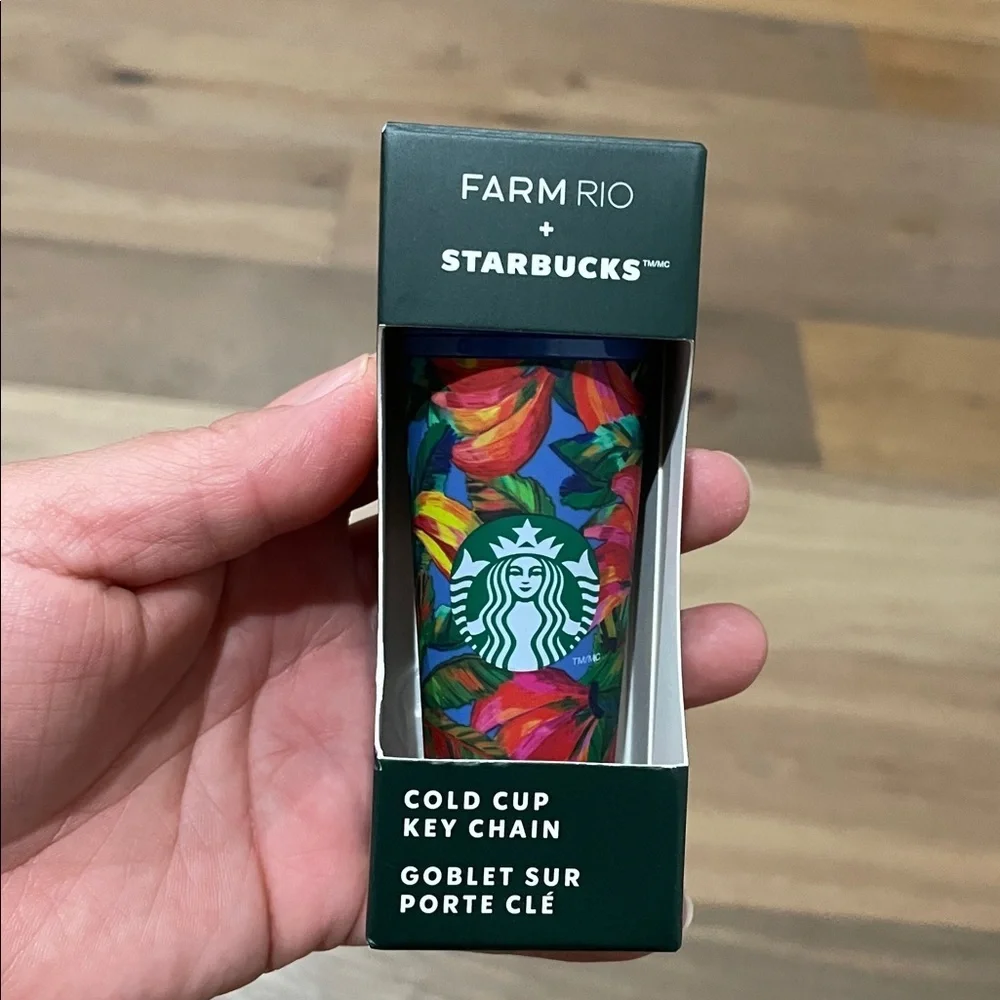 NWT Starbucks × Farm Rio Key Chain Bundle Of 2